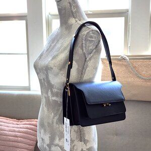 NWT MARNI TRUNK BAG CALF SKIN MEDIUM 🖤(#208)